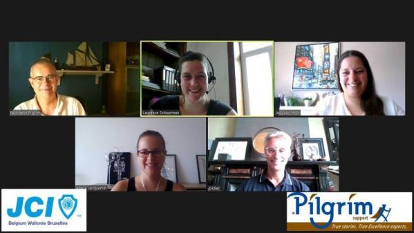 Session Zoom JCI-Pilgrim pour mettre au point notre convention - Août 2020